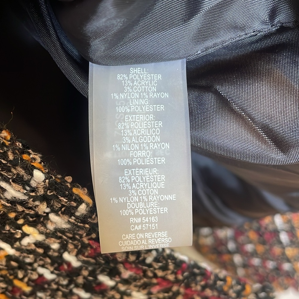 Karl Lagerfeld Tweed Fringe Blazer - Picture 4 of 6